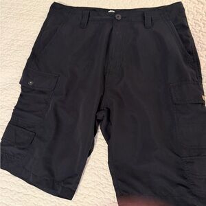 Plugg Black Cargo Shorts